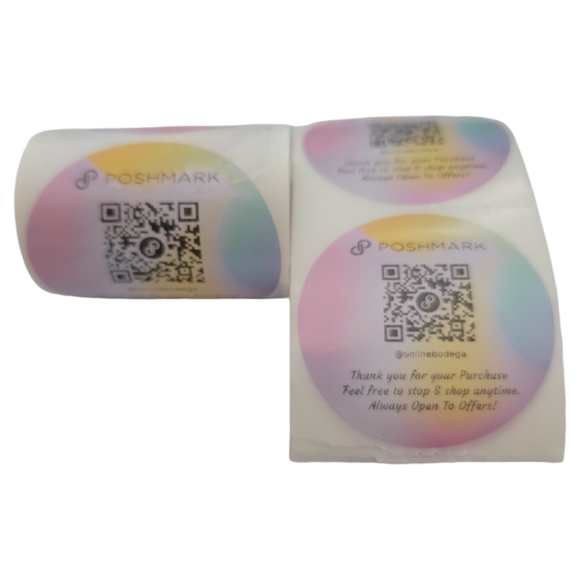 Thank you for your Purchase Poshmark QR Code Round Stickers 50ct 2inch Style 1 - Picture 7 of 8